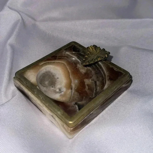 Vintage Art Deco Onyx Marble Ashtray & Heart Trinket Box Set - Picture 3 of 10